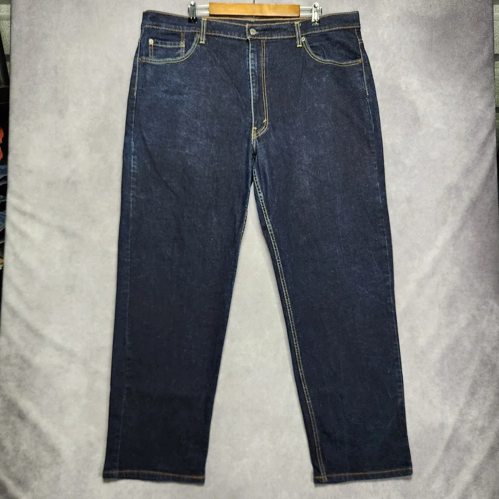 Levis 550 Mens Relaxed Fit‎ Dark Wash Tapered Leg Blue Jeans 42 to 44x32 Pants